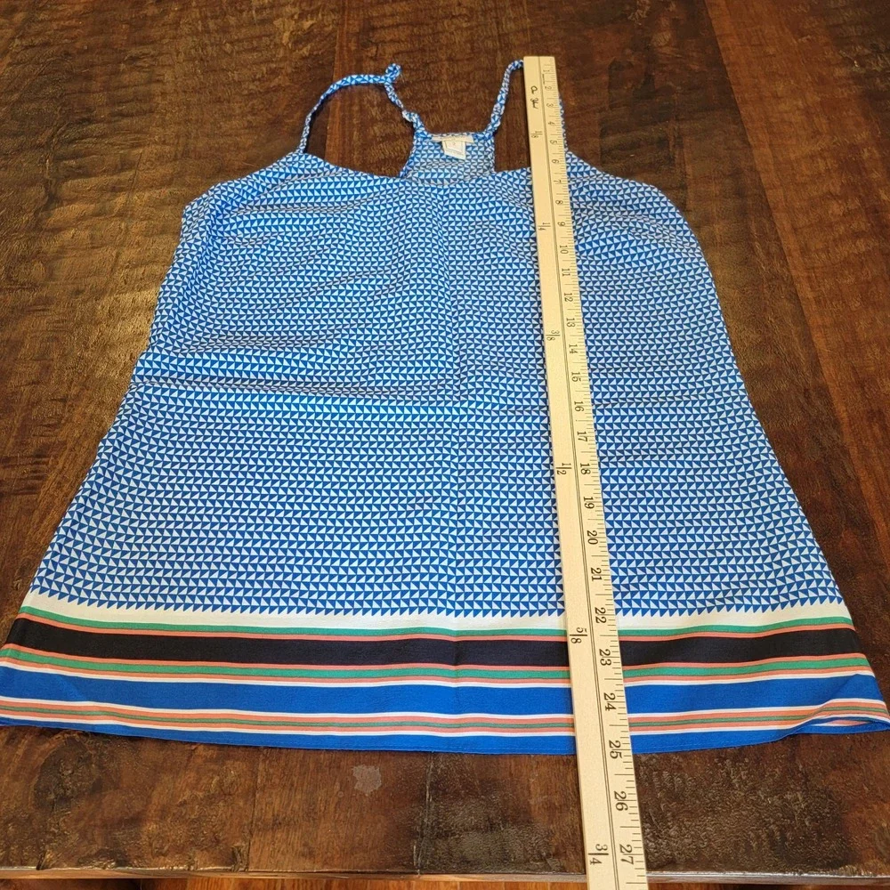J Crew Camisole Women's Size 2 Blue Tank Top Cami Spaghetti Strap Blouse Boho‎